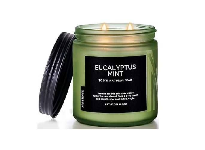 Velas de soja con aroma a eucalipto y menta