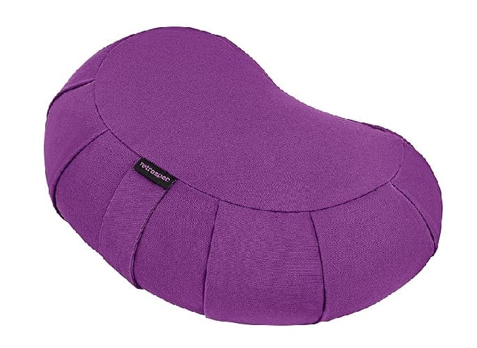 Zafu media luna para meditación y yoga