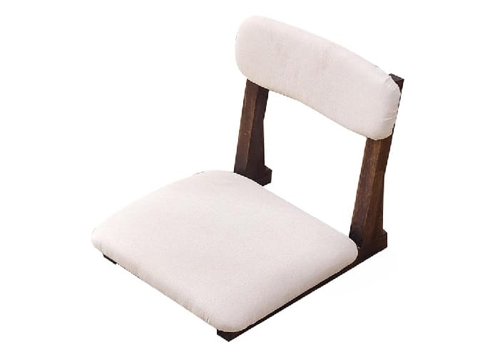 Silla japonesa de suelo con respaldo